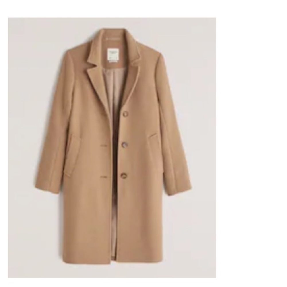 Abercrombie wool blend dad coat